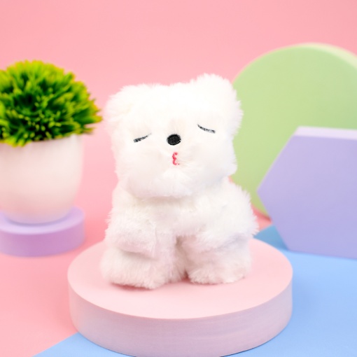 Мягкая игрушка-браслет "Белая кошка" 23см