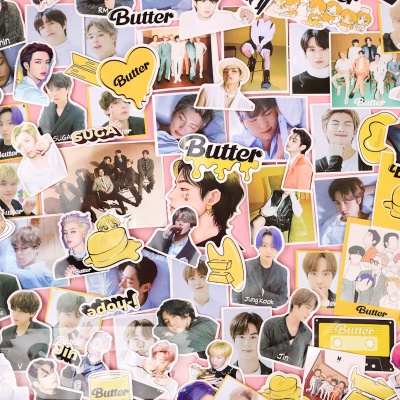 Наклейки для стикер бомбинга "K-Pop" BTS Butter (100 шт.)