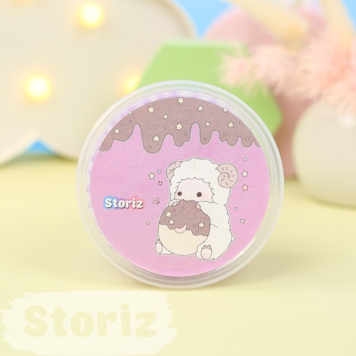 Слайм "Cute Lumb" фиолетовые блёстки + шарики, 150 гр. STORIZ