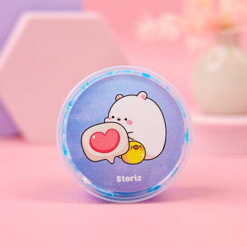 Слайм "Мишки", WOW с шариками, Голубой, 150 гр.