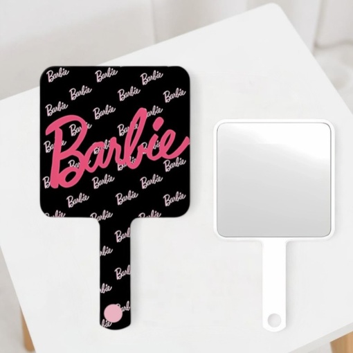 Зеркальце ручное "Barbie" 16х9 см, черный 