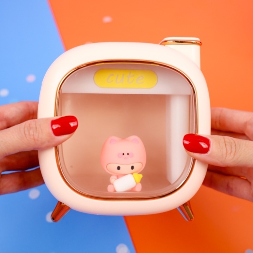 Мини-увлажнитель "Cute TV" розовый (USB) оптом