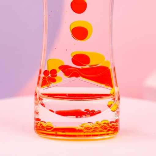 Гелевые часы красный-желтый, 14х5,5 см оптом