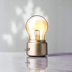 Ночник "Bulb Lamp" золотой, 10,5см оптом