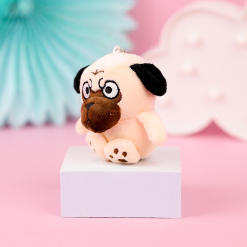 Мягкий брелок "Мопс" 11 см