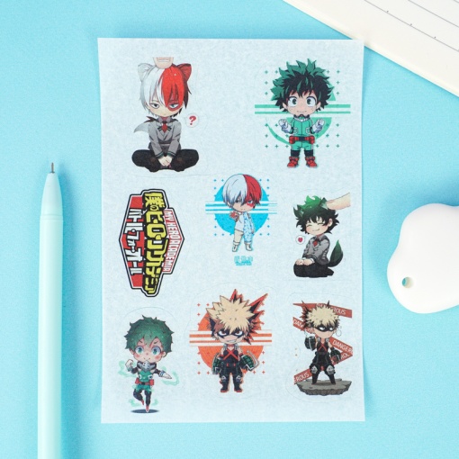 Набор наклеек "Моя Геройская Академия" A6, 6 листов