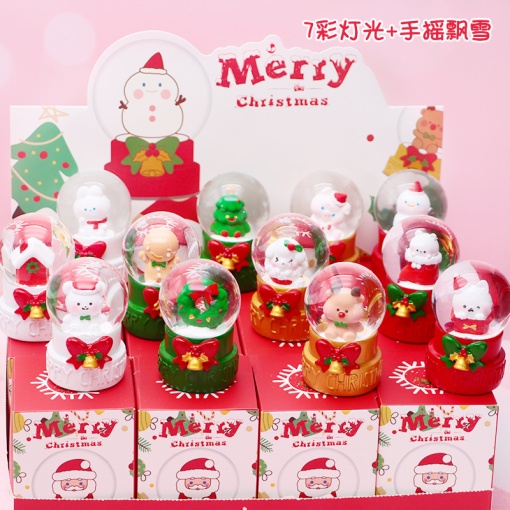 Набор Snow globe Surprise "НГ Merry Christmas" с подсветкой, в ас-те 12шт оптом