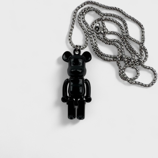 Кулон на цепочке "Bearbrick" черный