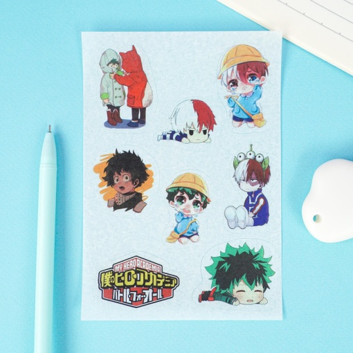 Набор наклеек "Моя Геройская Академия" A6, 6 листов