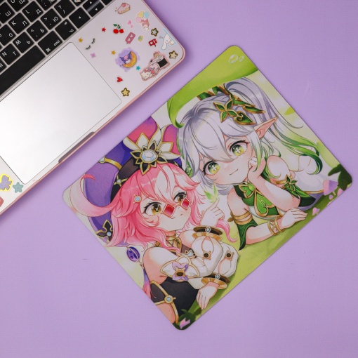 Коврик для мыши "Genshin Impact" Дори и Нахида, 25x20 см