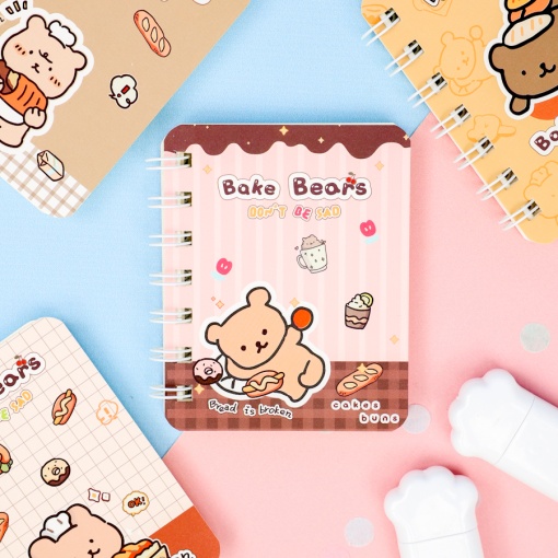 Блокнот "Bake Bears" A7, в ассортименте 1шт