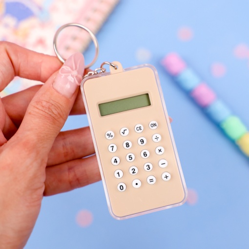 Калькулятор-брелок "Мини" Лабиринт 6,9х3,8 см, коричневый