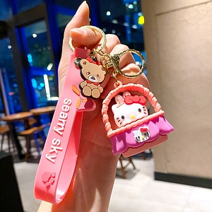 Брелок "Кт", searry sky в корзинке