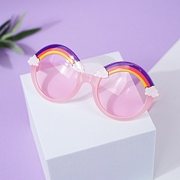 Солнцезащитные очки с чехлом "Rainbow" soft pink