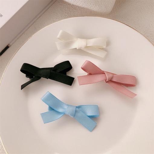 Заколка для волос "Бантик" голубой