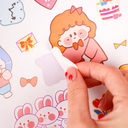 Скетчбук с наклейками "Cute bunny" A4 (15 листов) в ассортименте 1 шт.