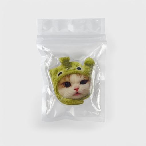 PopSocket "Котик" в зеленой шапочке