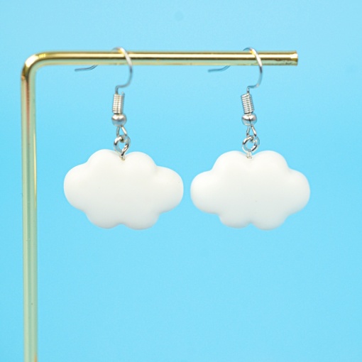 Серьги "Облака" белые