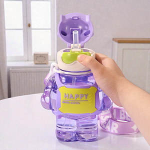 Бутылочка "Cool bear" фиолетовый, 800мл оптом