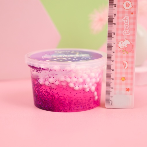 Слайм "Shine" фиолетовые блёстки + шарики, 150 гр. STORIZ