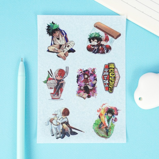 Набор наклеек "Моя Геройская Академия" A6, 6 листов