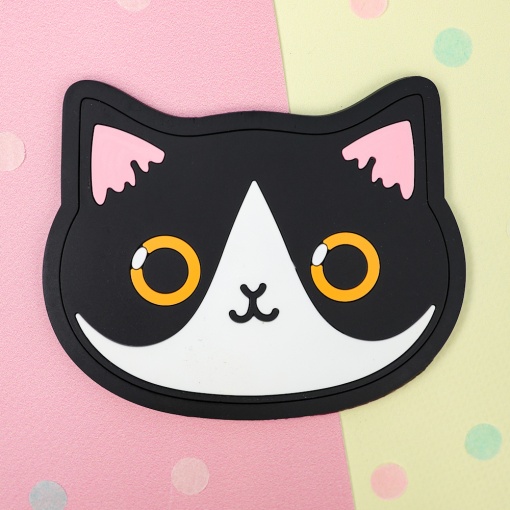 Подставка под кружку "Черно-белый Кот" оптом