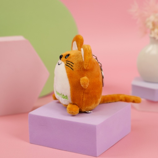 Брелок мягкий мышка "Funny Idol" коричневый 10 см