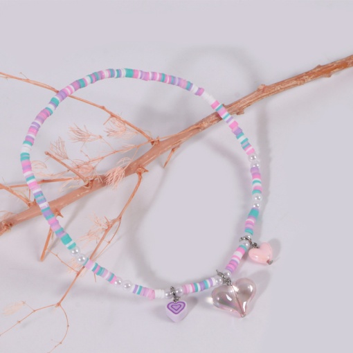 Кулон "Rubber" сердце, пастельный