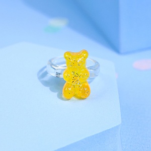 Кольцо "Marmalade bear" желто-оранжевый, JH0536