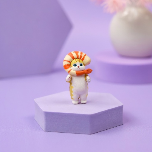 Фигурка "Shrimp cat" 5-6 см, в ассортименте 1шт оптом