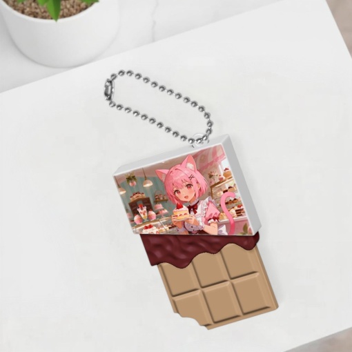 Брелок "Anime chocolate" бежевый