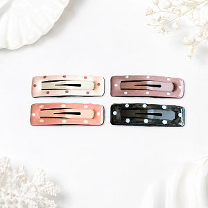 Набор заколок "Polka dot" rectangular, 4шт