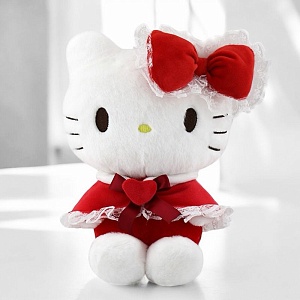 Мягкая игрушка "Кт" в накидке с сердцем 20см