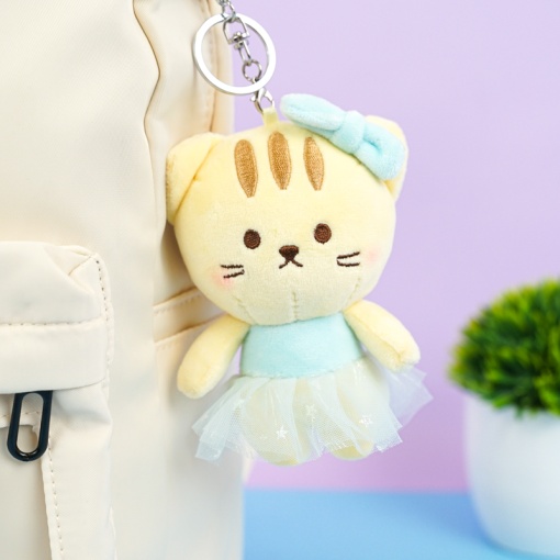 Мягкий брелок "Котик в балетной пачке" 13 см