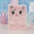 Блокнот-шерстяной "Cat" розовый