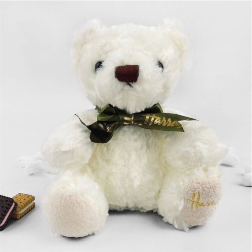 Мягкая игрушка "Мишка с бантиком" 20см, белый
