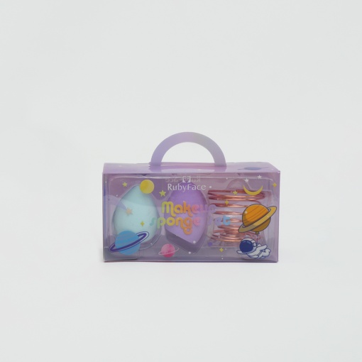 Набор спонжей для макияжа "Космос" фиолетовый