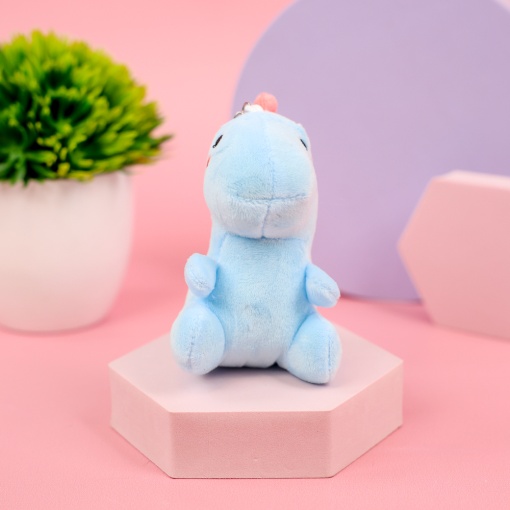 Мягкий брелок "Динозавр" голубой, 12 см