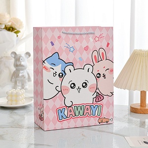 Подарочный пакет "Kawayi" розовый 14.5х10х19.5см