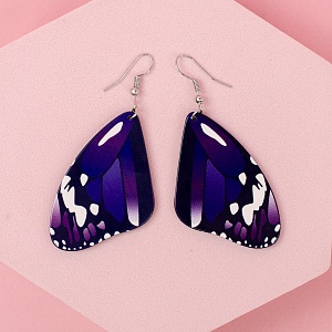 Серьги "Butterfly Wings" фиолетовый
