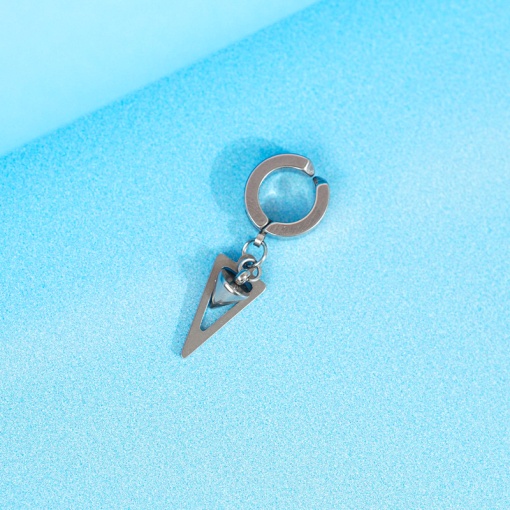Серьга кафф "Triangle" серебристый