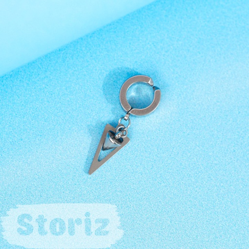 Серьга кафф "Triangle" серебристый