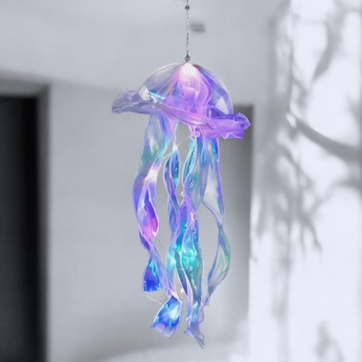 Ночник "Большая медуза" голубой, 16*50см оптом