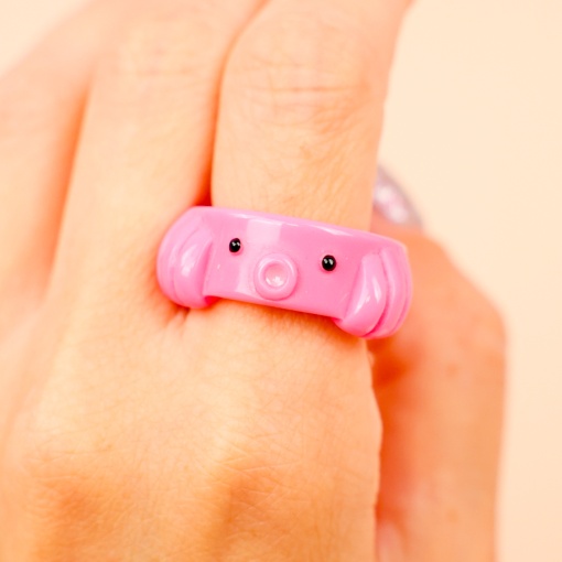 Кольцо "Осьминог" розовый