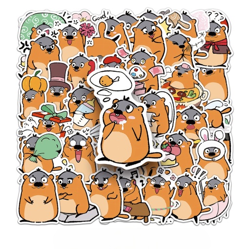 Наклейки для стикер бомбинга "Сурок" №1550, 50шт