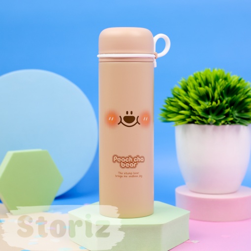 Термос "Peach cha bear" №8399 бежевый, 280 мл. оптом
