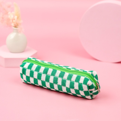 Пенал "Chess" плетёный 21х8см, зелёный 