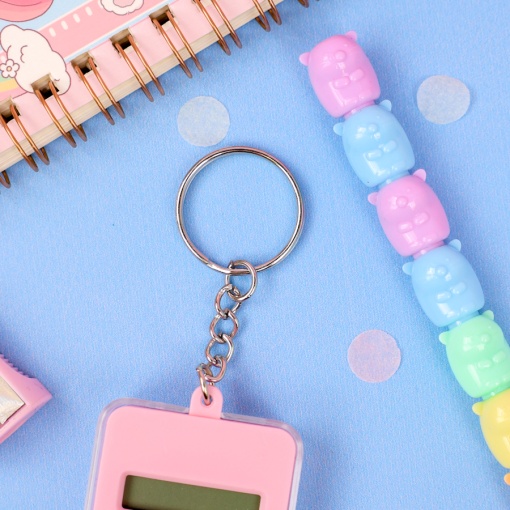 Калькулятор-брелок "Мини" Лабиринт 6,9х3,8 см, розовый