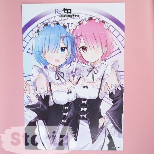 Набор постеров "Re: Zero" 8 шт, 42х29см оптом
