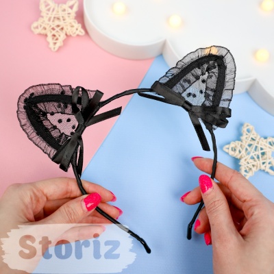 Ободок "Lace" черный